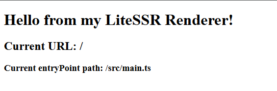 Custom LiteSSR Renderer